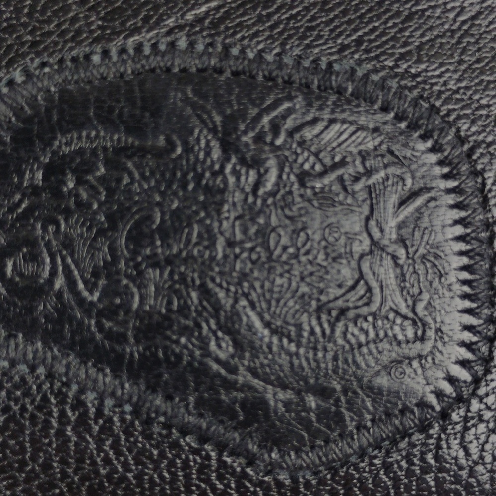 Carlos Falchi Black Leather Coin Pouch. - Picture 4 of 8
